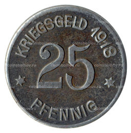 Монета 25 пфеннигов 1918 года Германия  Нотгельд (Кобленц)