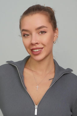 Женский джемпер в рубчик с воротником на молнии Happyfox - Happy fox фото 2