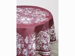 07с24-ЯК Скатерть D-178 "Цветы" цв. бордо