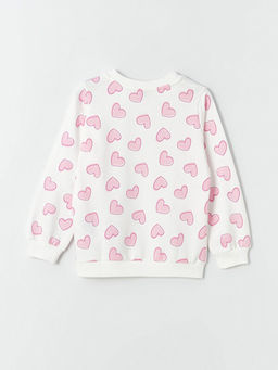 Bisiklet Yaka Bask?l? Uzun Kollu K?z ?ocuk Sweatshirt - Waikiki фото 3