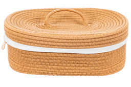 Хлебница плетеная с льняным мешком 35*25*13 см, бежевая - Elan gallery фото 6