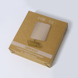 Зеркало с подставкой BAMBOO, на гибкой ножке, 16.5×26 см, (16.5×19.5 см), бамбуковое