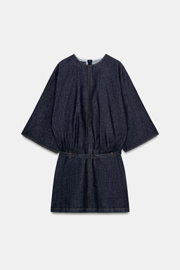 VESTIDO Z1975 CORTO DENIM CINTUR?N / Azul - Zara фото 7