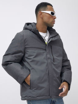 Куртка спортивная мужская зимняя большого размера темно-серого цвета 66613TC - Mtforce фото 11