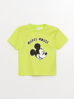 Bisiklet Yaka K?sa Kollu Mickey Mouse Bask?l? Erkek Bebek Ti??rt ve ?ort 2li Tak?m - Waikiki фото 2