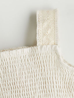 Kare Yaka K?z ?ocuk Bluz ve ?ort 2li