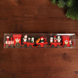 Сувенир Новогодний поезд, 39,5 см - Лесная мастерская фото 3