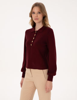 Vi_ne Slim Fit Polo Yaka Kazak