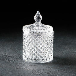 Сахарница стеклянная Доляна Рапунцель, 280 мл, 8,514 см