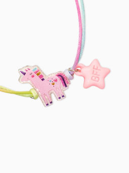 Цена за 2 шт. Браслеты детские парные «Выбражулька. Неразлучники. Пончик и Единорог», разноцветный