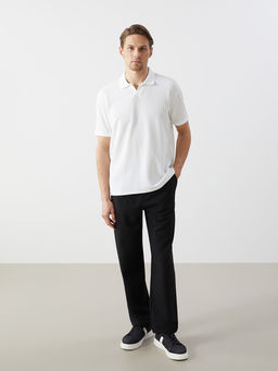 LC Waikiki Ekru Polo Yaka K_sa Kollu Erkek Ti__rt