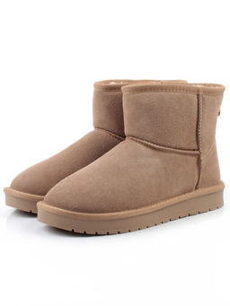 04-PF5854-3 BEIGE Угги женские (натуральная замша, 100% шерсть)