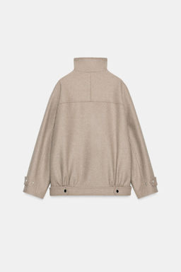 WOOL BLEND BOMBER JACKET WITH HIGH NECK - Zara фото 8