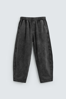 PANTAL?N JOGGER BALLOON FIT LAVADO / Antracita oscuro - Zara фото 7