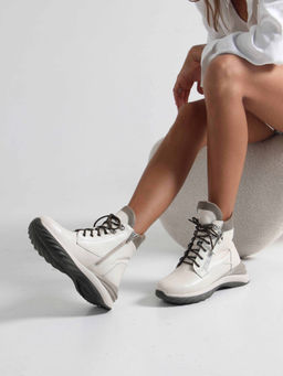 Ботинки 261.uno2gr.Бежевый хаки/Байка