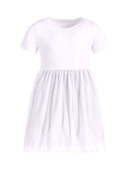 Платье Апрель из хлопка с лайкрой белое фото 3