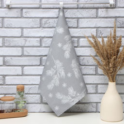 Полотенце новогоднее Этель Серебряные ветки, 40х73 см, саржа 190 г/м2