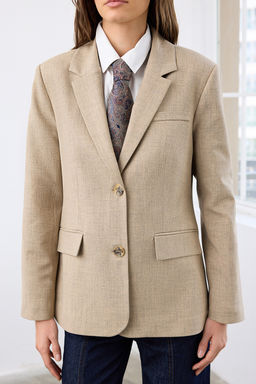 Bej Blazer Ceket TWOAW26BC00009 - Trendyolmilla фото 4