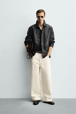 PANTAL?N RELAXED FIT / Beige claro