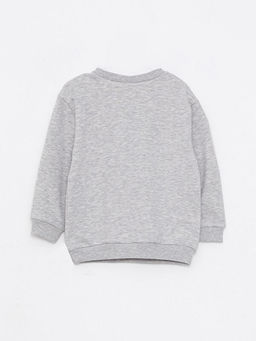 Bisiklet Yaka Uzun Kollu Bask?l? Pamuklu Erkek Bebek Sweatshirt - Waikiki фото 2