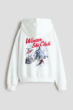 Sudadera oversize con capucha y motivo - H&m фото 8