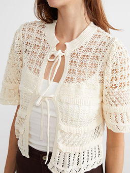 Ba?lamal? Yaka Ajurlu Kad?n Triko H?rka