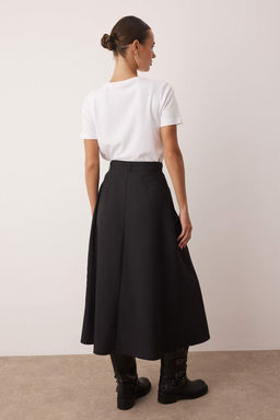 Siyah Onu Y?rtmacl? Dokuma Midi Etek TWOAW26ET00042 - Trendyolmilla фото 4