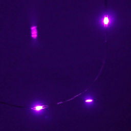 Цена за 2шт. Гирлянда для дома на батарейках 1,5 м 15 ламп LED, 1 реж.,IP-20, Фиолетовый