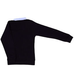 Джемпер с рубашкой обманкой ОБ-103 черн/син