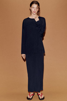 JERSEY OVERSIZE PUNTO FINO / Marino - Zara фото 5