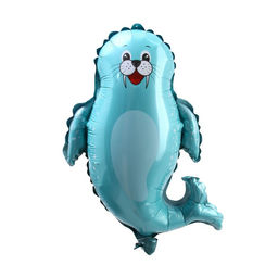 Цена за 5 шт. Воздушный шар фольгированный 14" «Морской котик», фигура, для палочки