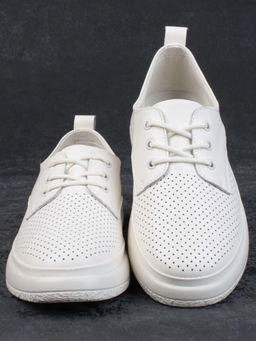 03-PDXL140-5 BEIGE Кроссовки женские (натуральная кожа)