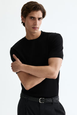 Camiseta de punto Slim Fit - H&m фото 7