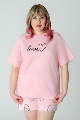 Арт. 9162 Пижама с шортами 50-58 (5 шт) Цвет:розовый