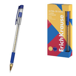 АКЦИЯ Цена за 12 шт. Ручка шариковая ErichKrause ULTRA-30 Gold Stick&Grip Classic 0.7, Super Glide Technology, цвет чернил синий (в коробке по 12 шт.) АКЦИЯ Цена за 12 шт. Ручка шариковая ErichKrause ULTRA-30 Gold Stick&Grip Classic 0.7, Super Glide Technology, цвет чернил синий (в коробке по 12 шт.)
