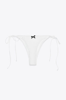 CONTRAST BOW RUFFLE BIKINI BOTTOMS - Zara фото 4