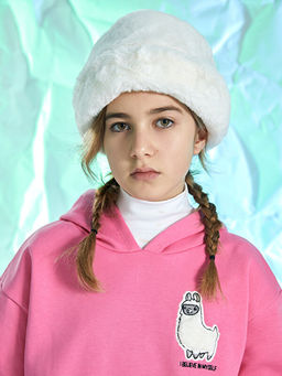 Kap??onlu Nak??l? Uzun Kollu K?z ?ocuk Sweatshirt - Waikiki фото 3