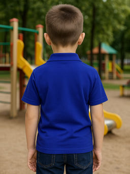 Футболка поло детская василек