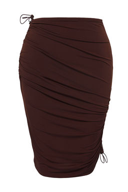 TRENDYOLMILLA Kahverengi Mini Orme Buzgulu Plaj Etek TBESS25ET00001  фото 6