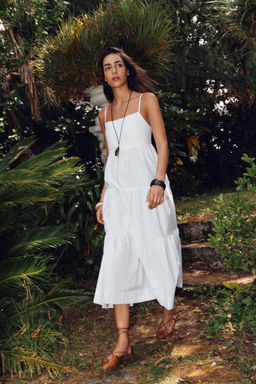 POPLIN PANEL MIDI DRESS - Zara фото 10
