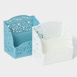 Подставка - органайзер для канцелярии, 2 ячейки, 13.3×8.3×13.2 см, МИКС