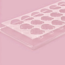 Цена за 20 шт. Форма для шоколада и конфет Сердца, 18 ячеек, 22?11 см, прозрачная