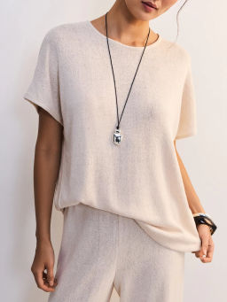 Футболка прямого кроя из вискозы ZR2605013420-60 / Zarina