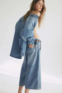 Wide High Waist Culotte Jeans - H&m фото 5