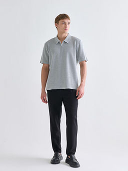 Polo Yaka ?izgili Penye Erkek Ti??rt