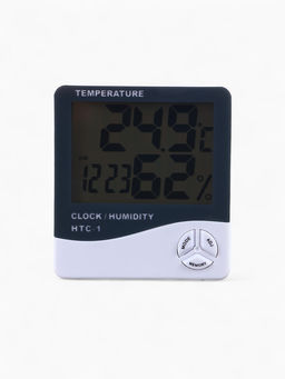 Часы - будильник электронные «Бируни», настольные, термометр, гигрометр, 10×10 см