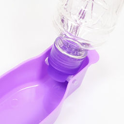 Автопоилка прогулочная с фигурной бутылочкой, 250 мл, фиолетовая - Пижон фото 5