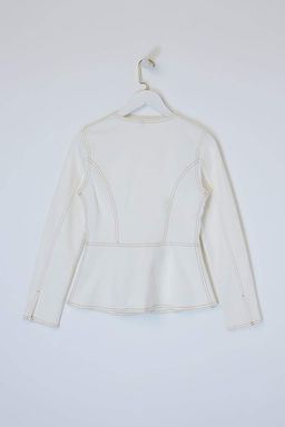 Ekru Fitted Orta Esnek Denim Ceket TWOSS26CE00029 - Trendyolmilla фото 2