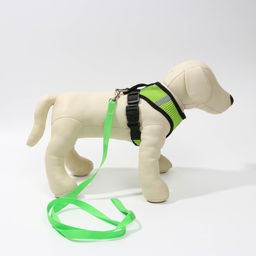 Шлейка дышащая с поводком и светоотражающей нашивкой, S, ОШ 27, ОГ 30-38,зеленая - Пушистое счастье фото 6