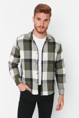 TRENDYOL MAN Lacivert Regular Fit K?sl?k Oduncu Kareli Gomlek TMNAW21GO0730 - Trendyolmilla фото 13